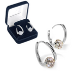 Small hoop earrings featuring a centerpiece zirconia that sparkles like a diamond—available in three colors: Gold / Silver / Ocean Blue ✨💎
