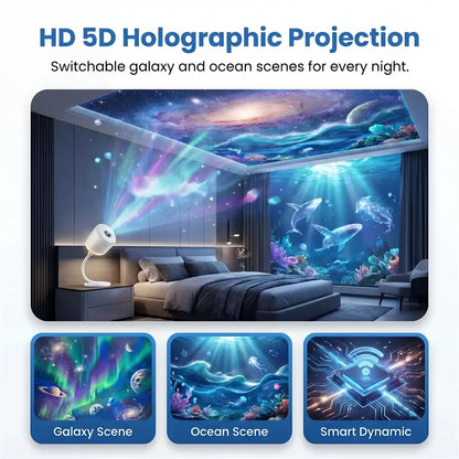 𝐋𝐮𝐦𝐨𝐫𝐢𝐞®🥝NEXT-GEN SMART PROJECTION HD Smart Dynamic 5D Holographic Night Light Projector