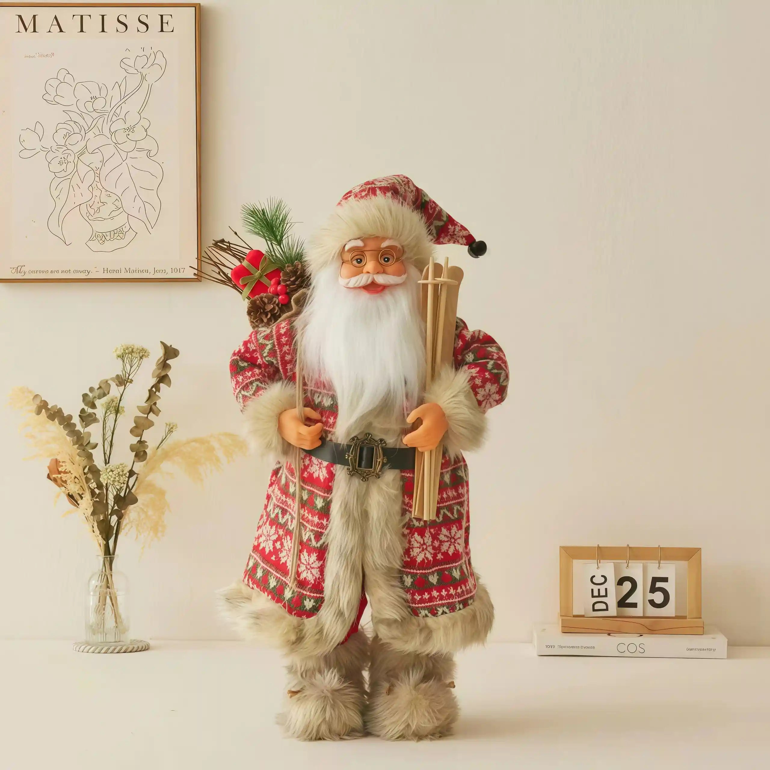 TeakVita Exclusive: 18" Handcrafted Woodland Santa Figurine – $49 (Was $69!)