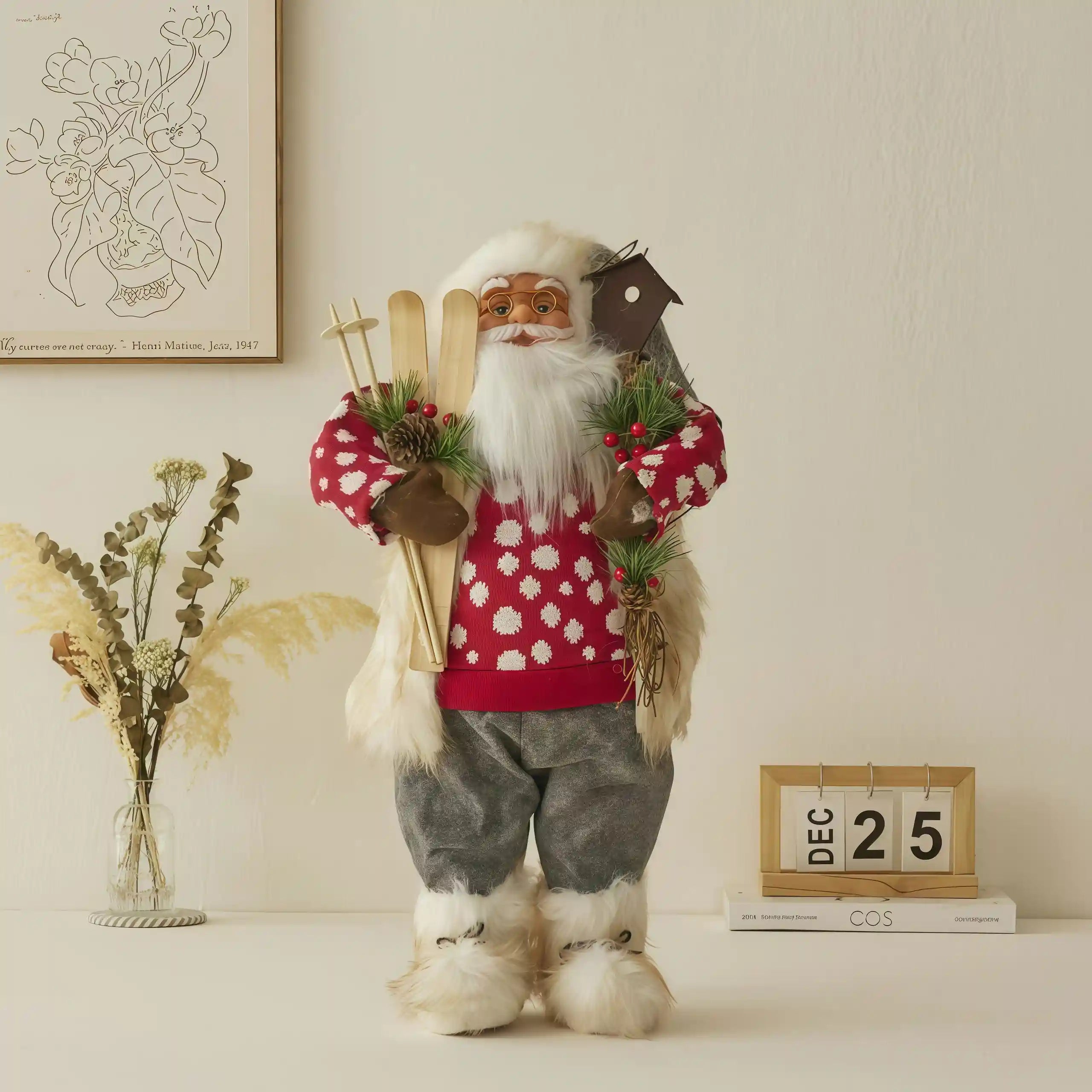TeakVita Exclusive: 18" Handcrafted Woodland Santa Figurine – $49 (Was $69!)
