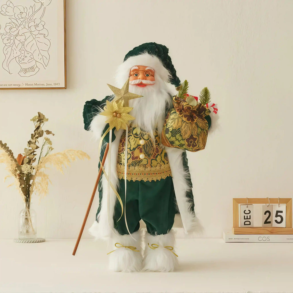 TeakVita Exclusive: 18" Handcrafted Woodland Santa Figurine – $49 (Was $69!)