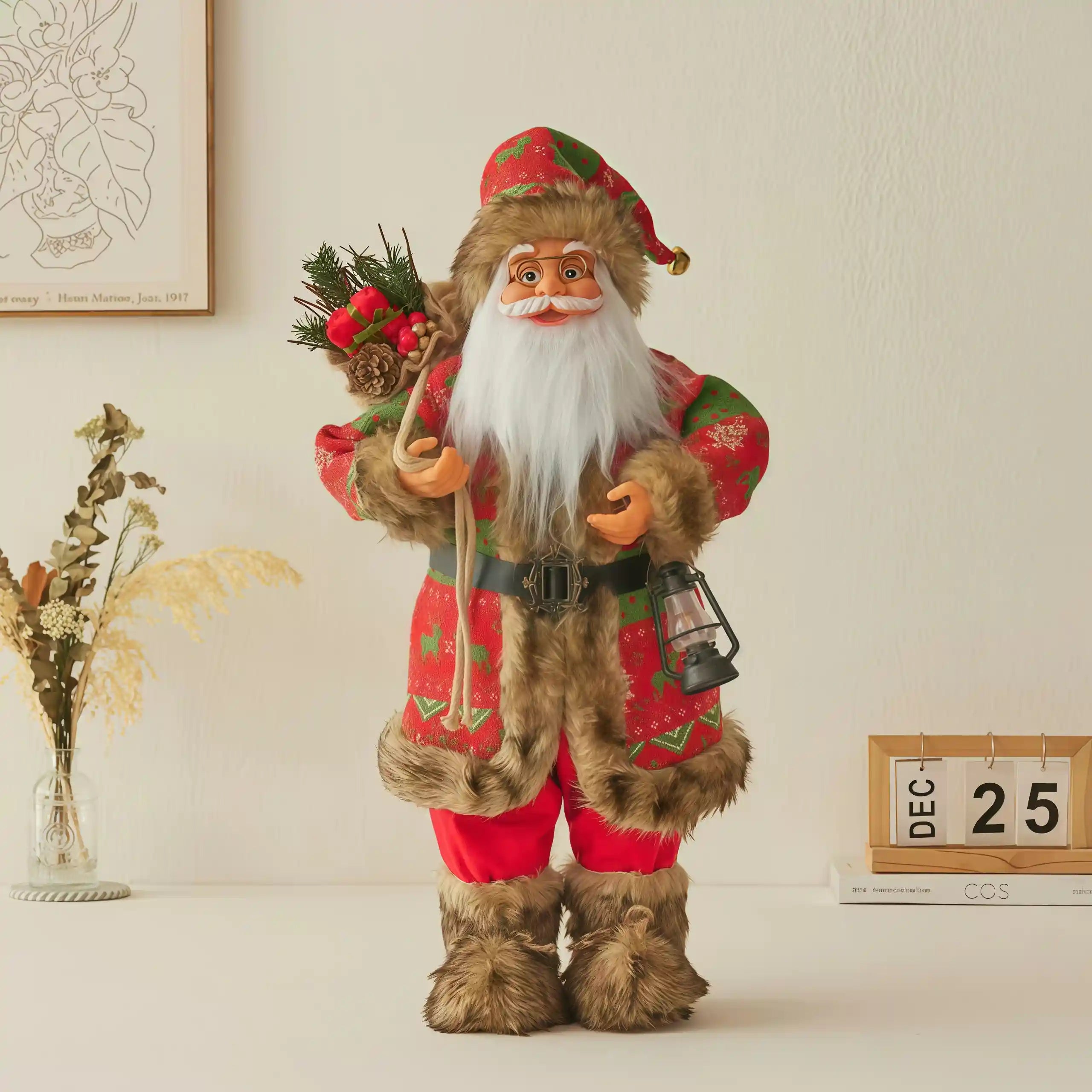 TeakVita Exclusive: 18" Handcrafted Woodland Santa Figurine – $49 (Was $69!)