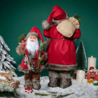 TeakVita Exclusive: 18" Handcrafted Woodland Santa Figurine – $49 (Was $69!)