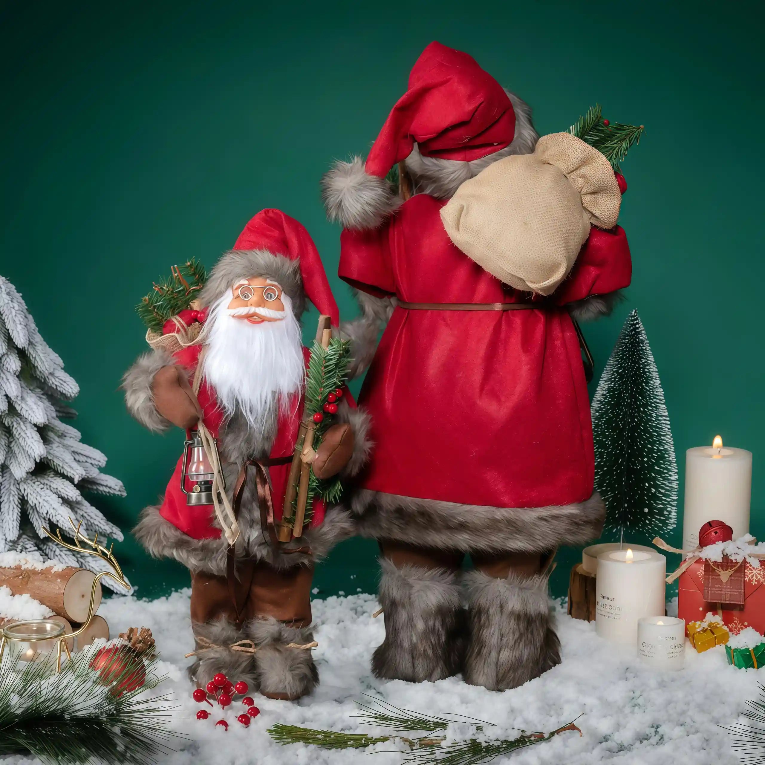 TeakVita Exclusive: 18" Handcrafted Woodland Santa Figurine – $49 (Was $69!)