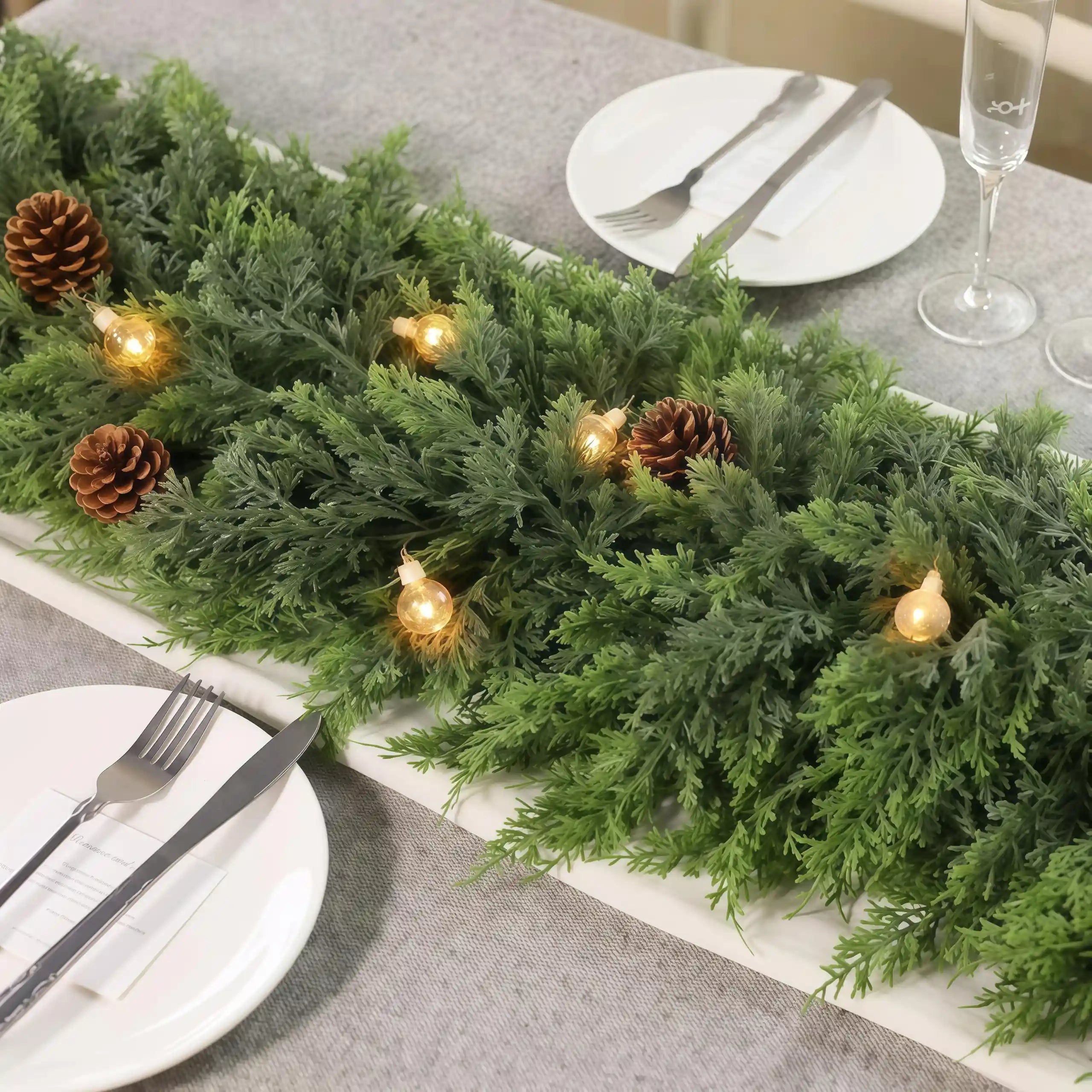 🎄 Christmas Deal: Eco-Friendly Lifelike Norfolk Pine Garland - From $39 (Was $59!)🎄