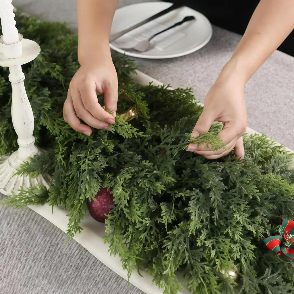 🎄 Christmas Deal: Eco-Friendly Lifelike Norfolk Pine Garland - From $39 (Was $59!)🎄