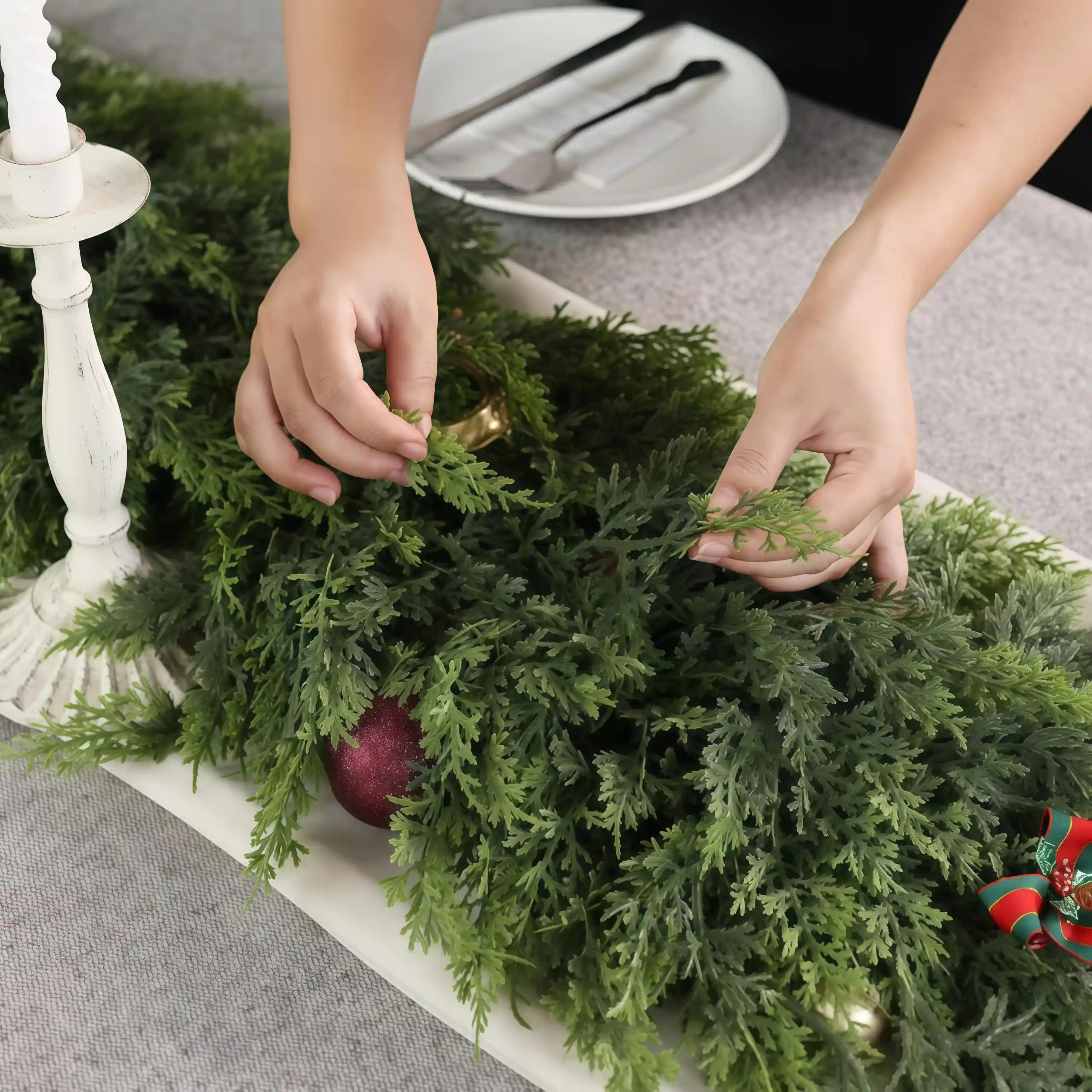 🎄 Christmas Deal: Eco-Friendly Lifelike Norfolk Pine Garland - From $39 (Was $59!)🎄